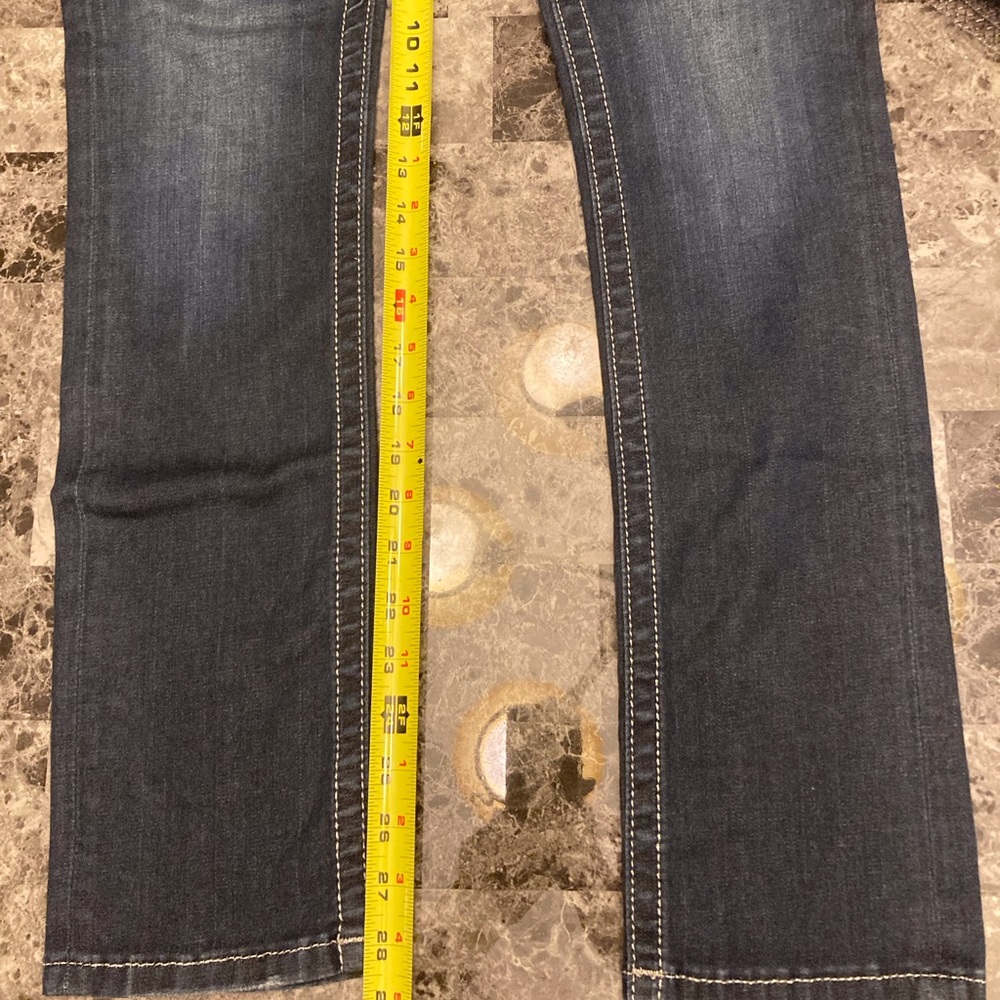 Miss Me Woman’s Denim Straight Leg Jeans Festival/Rodeo Intricate Silver detail - Picture 16 of 16